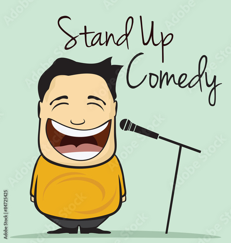 Stand up comedy vector illustration