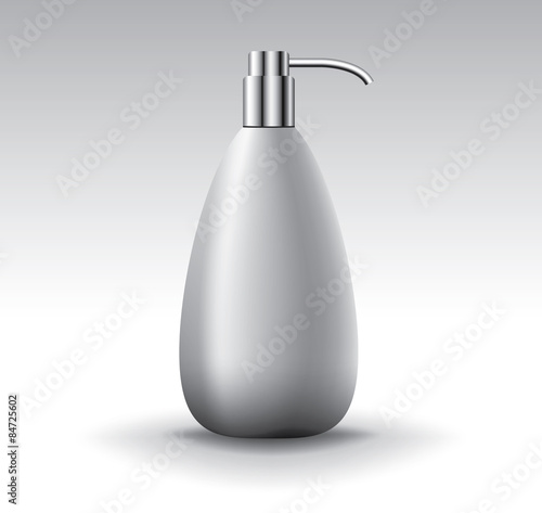 Blank cosmetic bottle for liquid soap vector object