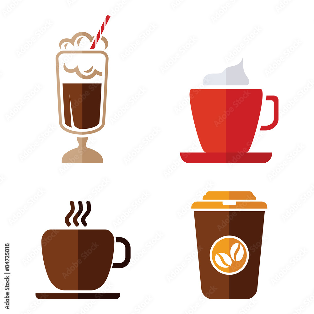 Obraz premium Coffee vector icons