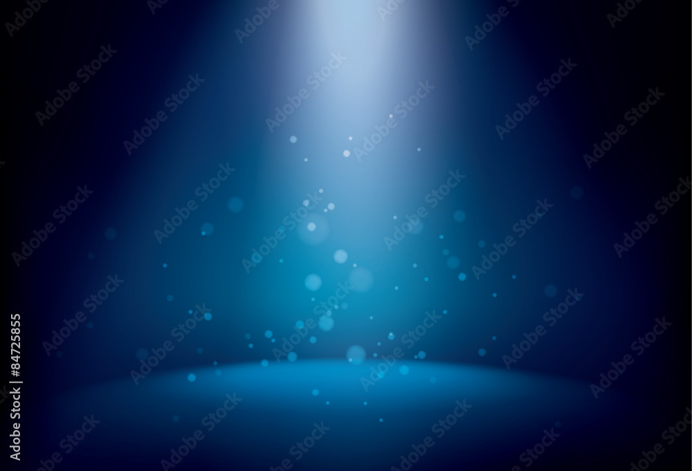 Obraz premium Illuminated stage with scenic lights vector background