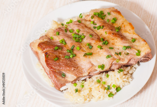 ribs with rice