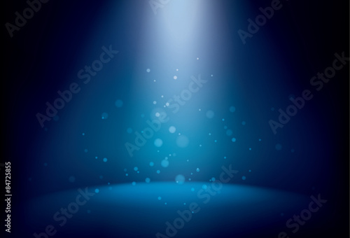 Illuminated stage with scenic lights vector background