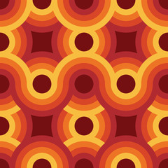 Fototapete Retro-Muster Geometrisches Vintage-Muster nahtlos gestaltet  © leszekglasner