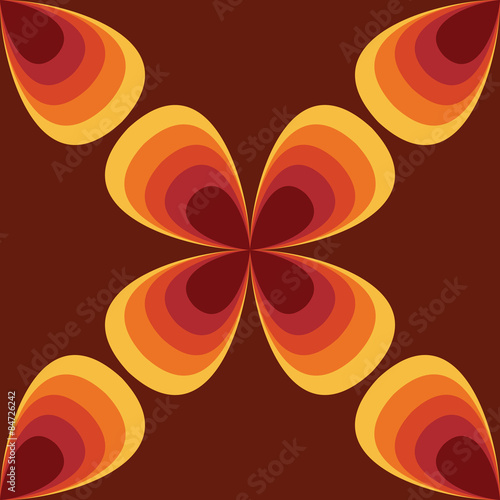 Fototapeta Seamless geometric vintage wallpaper vector illustration