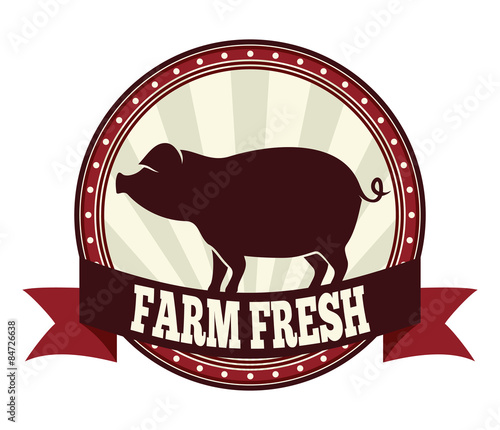 Farm fresh pork label