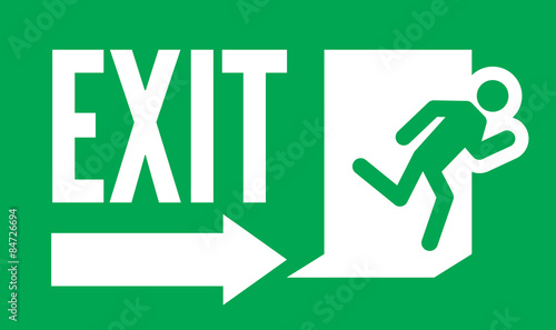 Emergency exit vector sign