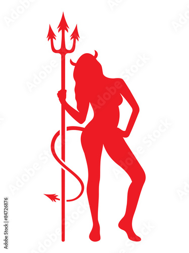Devil fork - trident vector icon