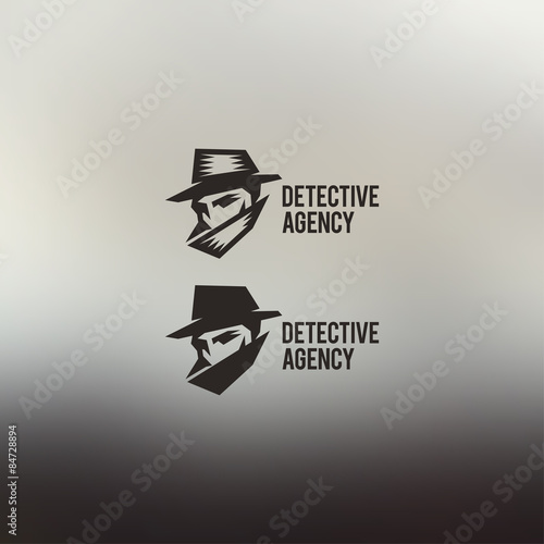 Private detective vector logo.