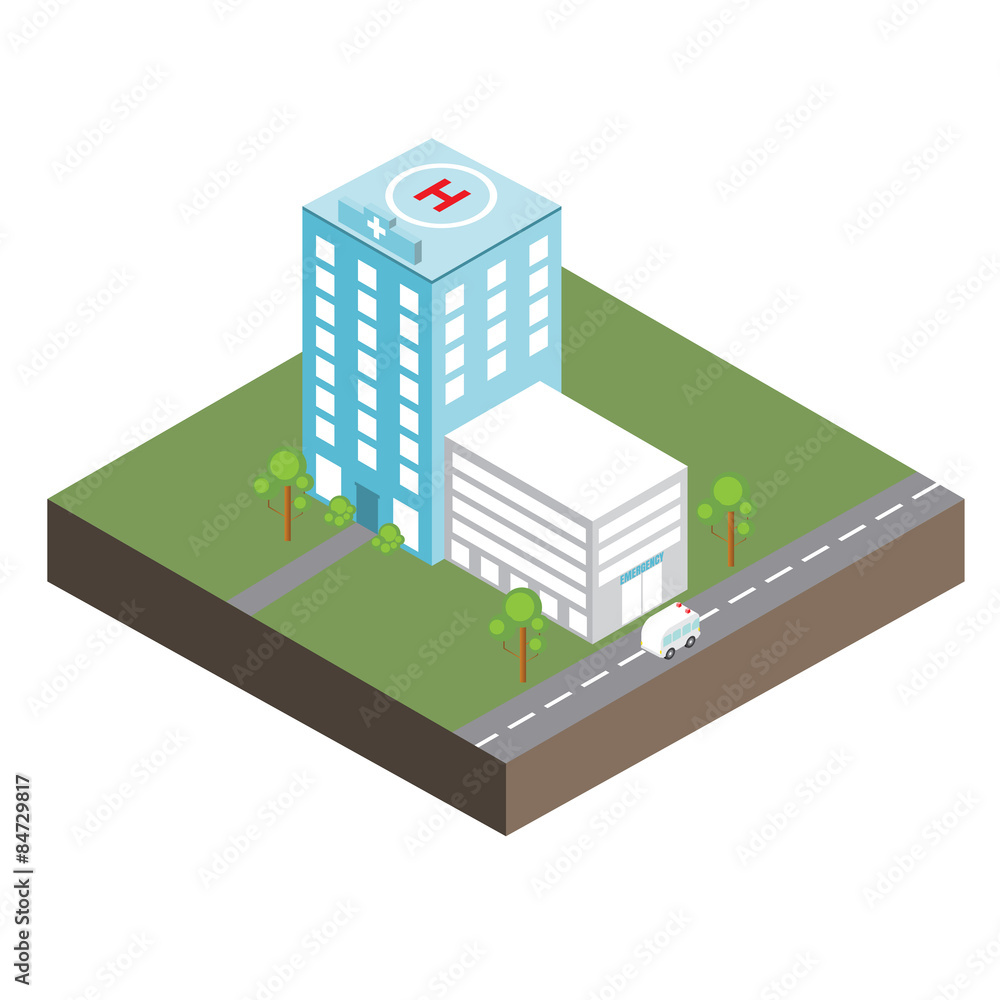 Hospital isometric Hospital isometric