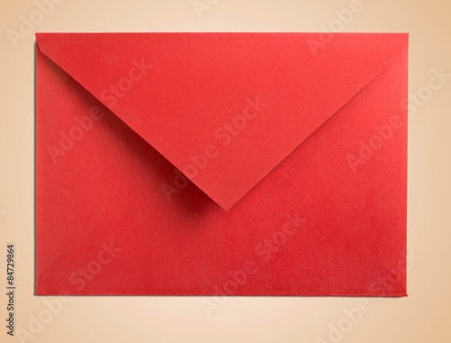Envelope, Red, Paper.