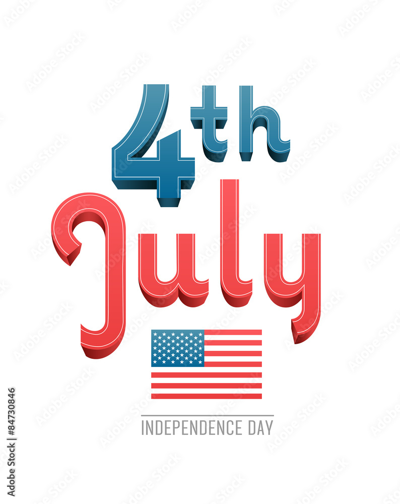 Patriotic fourth of july vector