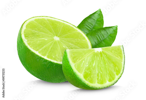 lime isolated on a white background