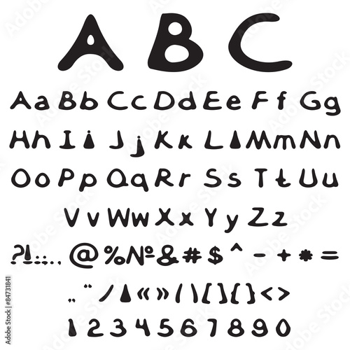 Vector alphabet and numbers