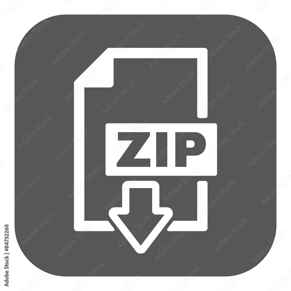 The ZIP file icon. Archive and compressed symbol The ZIP file icon. Archive and compressed symbol