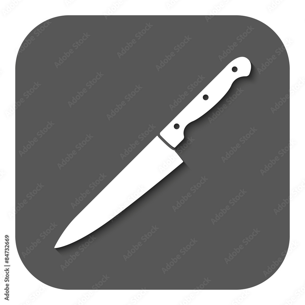 The knife icon. Chopper Knife symbol. Flat The knife icon. Chopper Knife symbol. Flat