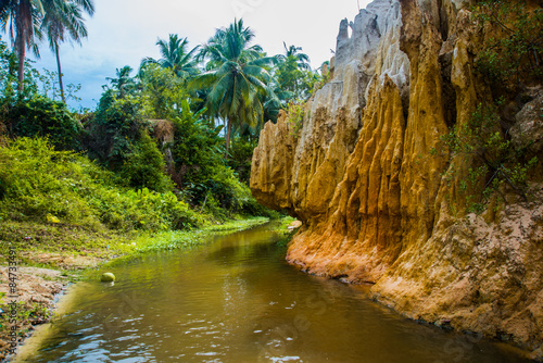 Fairy Stream (Suoi Tien), Mui Ne, Vietnam. One of the tourist attractions in Mui Ne.Beautiful mountains and water photo