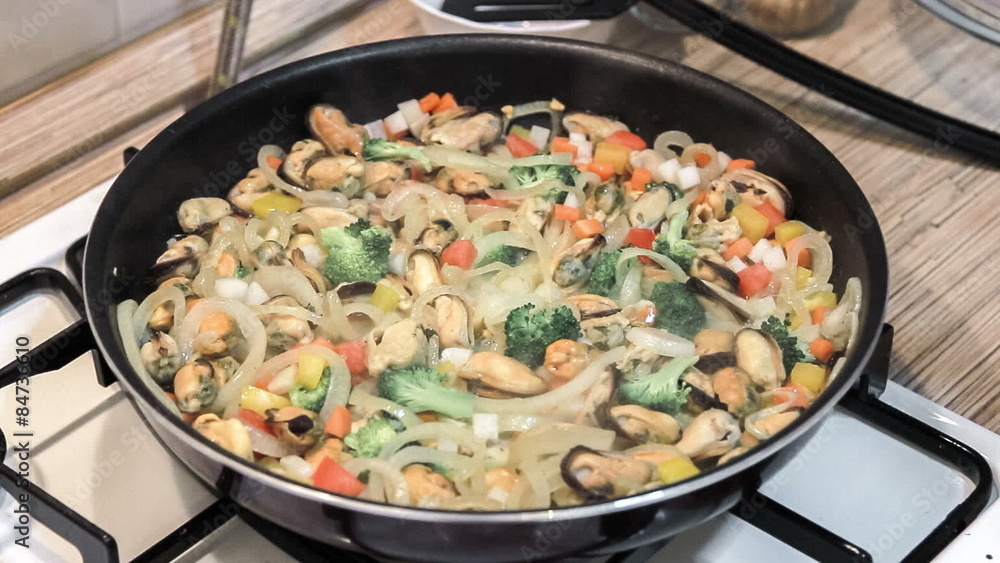 multicolored delicious paella multicolored delicious paella