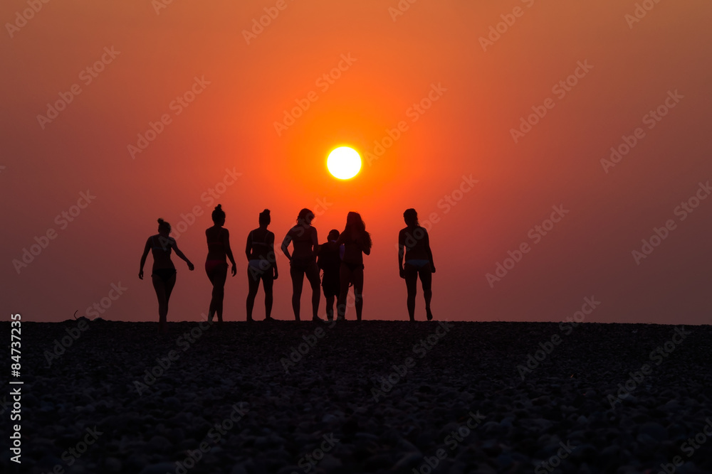 Silhouettes of Girls
