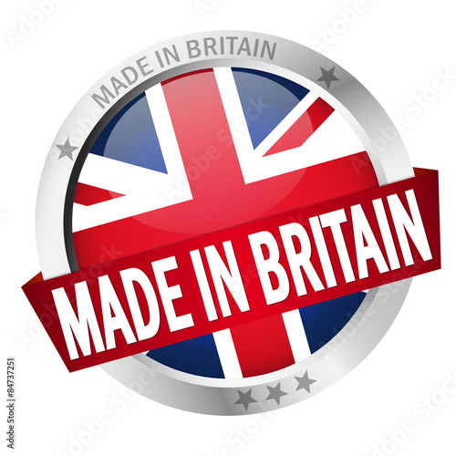 Button with Banner MADE IN BRITAIN