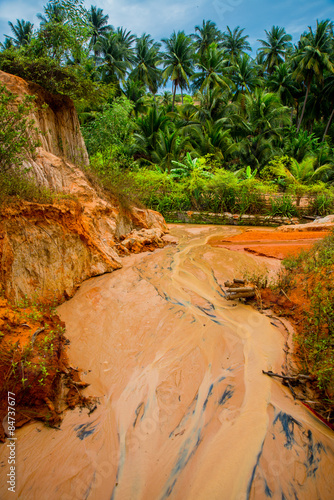 Fairy Stream (Suoi Tien), Mui Ne, Vietnam. One of the tourist attractions in Mui Ne.Beautiful mountains and water photo