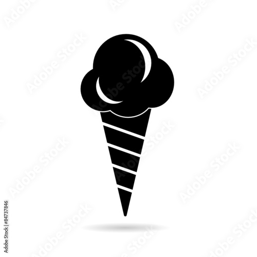 ice cream black vector illustration