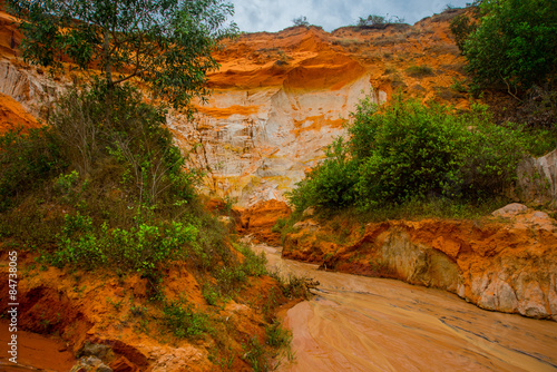 Fairy Stream (Suoi Tien), Mui Ne, Vietnam. One of the tourist attractions in Mui Ne.Beautiful mountains and water photo