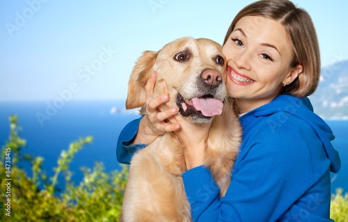 Dog, hugging, pet. © BillionPhotos.com