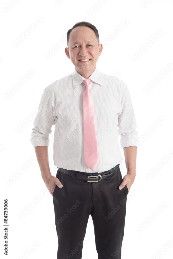 Portrait of Asian business man on white background Portrait of Asian business man on white background