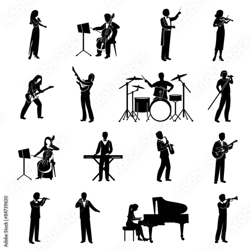 Musicians Icons Black