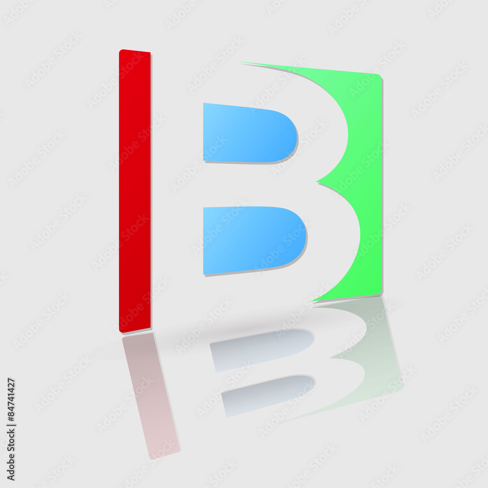 Obraz premium Abstract icon based on the letter b