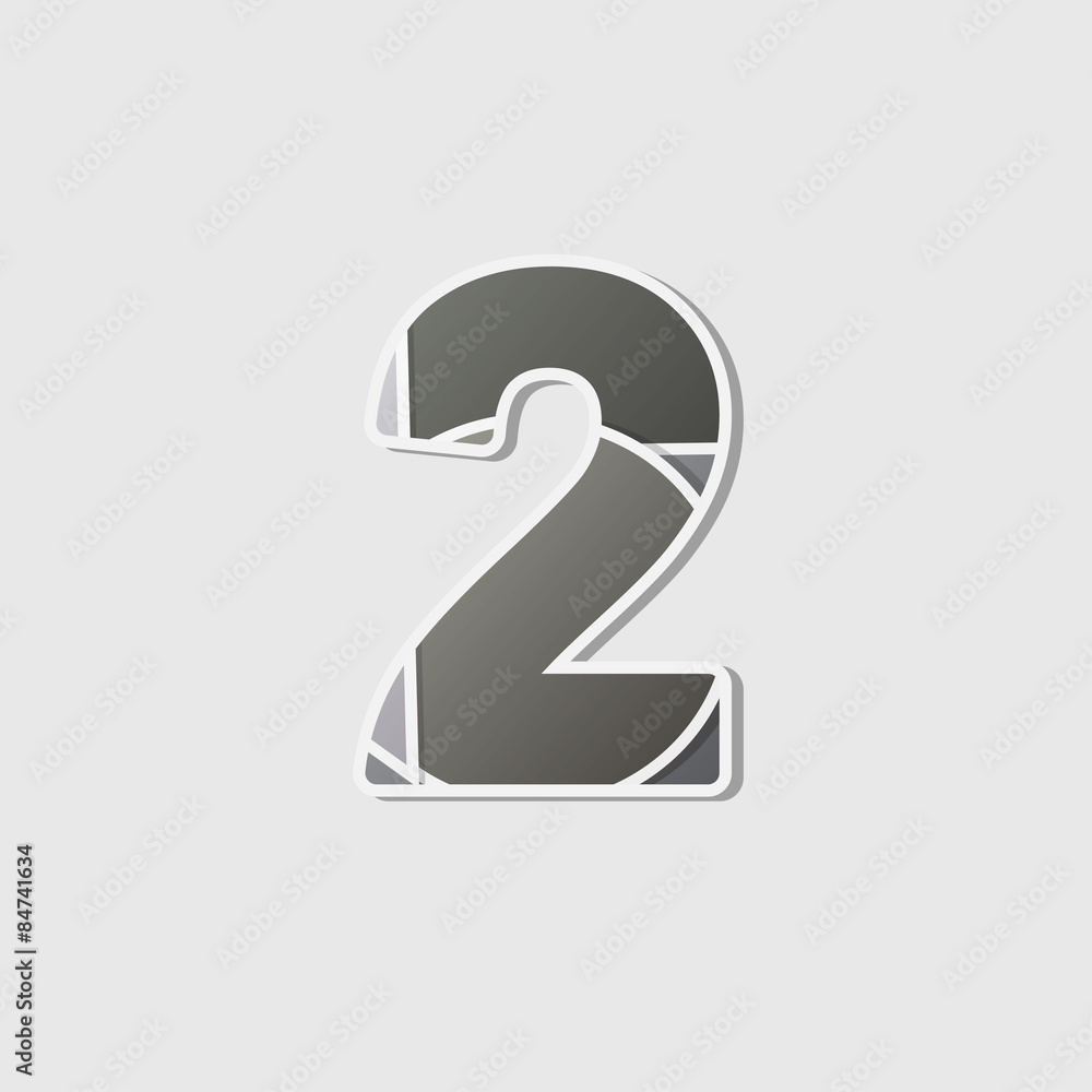 Abstract icon based on the number 2 Abstract icon based on the number 2