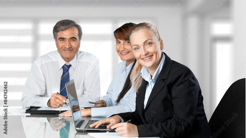 Fototapeta premium Business, Computer, People.