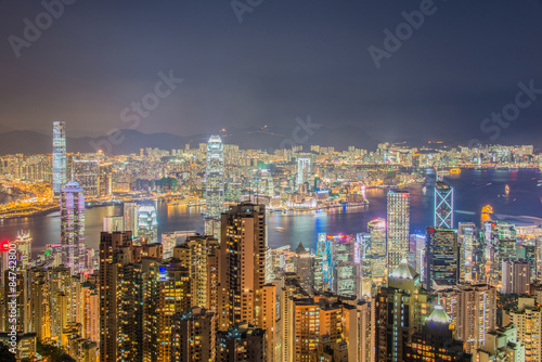 View of Hong Kong during sunset hours © Elnur
