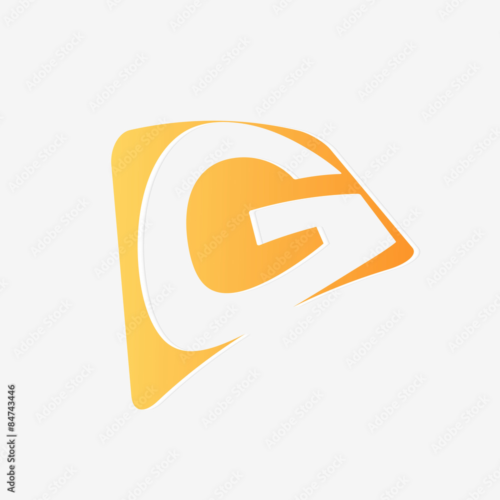 Abstract icon based on the letter g Abstract icon based on the letter g