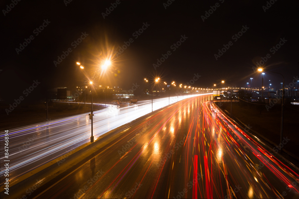 Highway at night