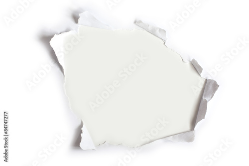 Εκτύπωση καμβά Torn white paper for collage use