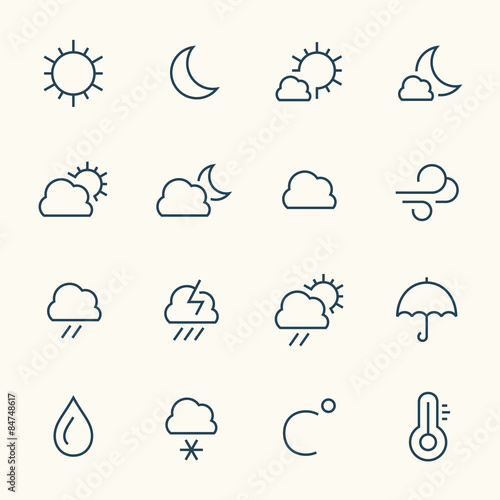 Weather line icons