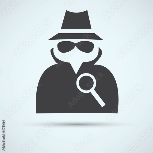Man in suit. Secret service agent icon