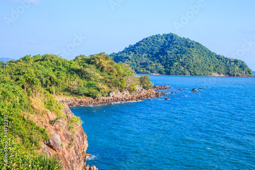Top view of seascape in the south of Thailand
