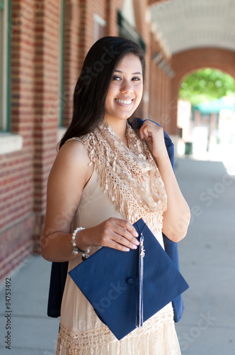 Beautiful high school graduate