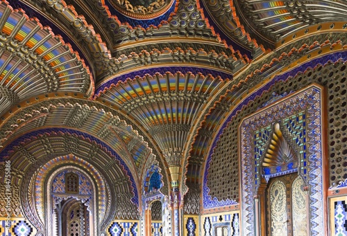 Peacock Room inside the Sammezzano abandoned Castle in the heart of Italy