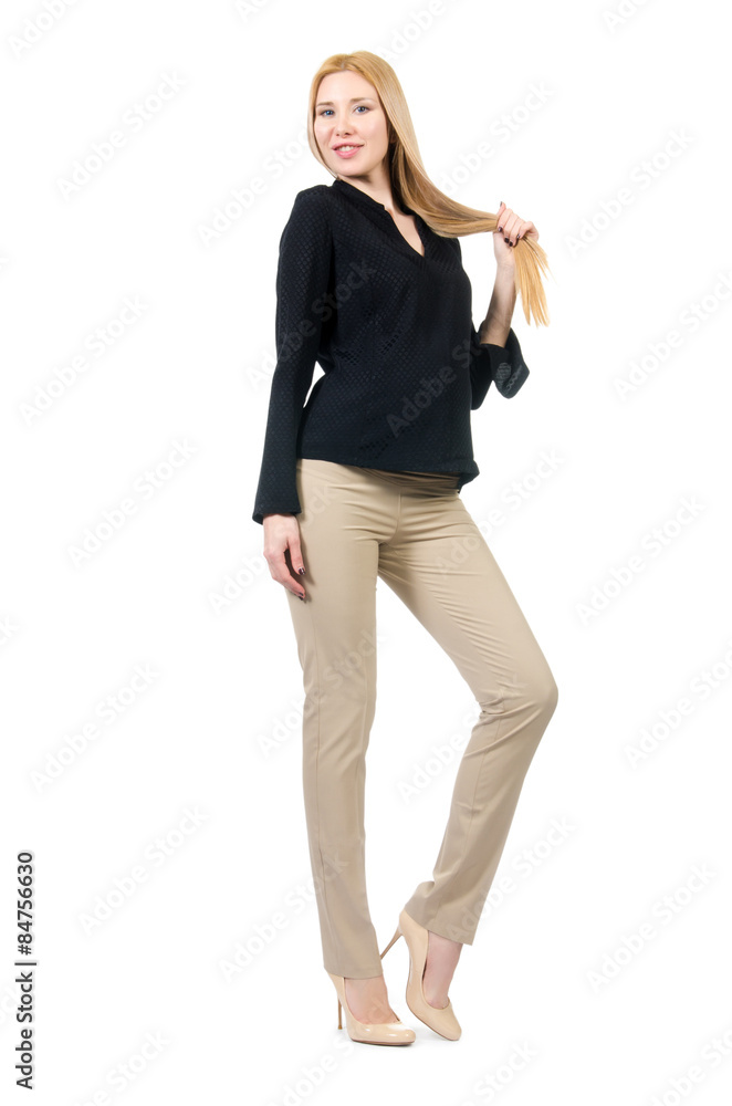 Beautiful pregnant woman isolated on white Beautiful pregnant woman isolated on white