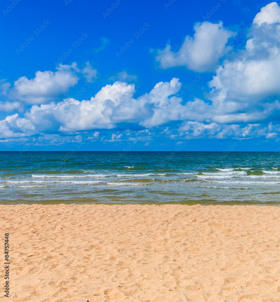 The beach in the sunny day The beach in the sunny day