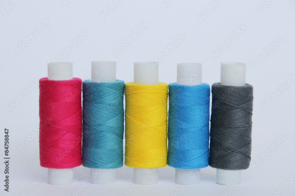 Sewing colored threads Sewing colored threads