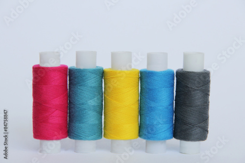 Sewing colored threads