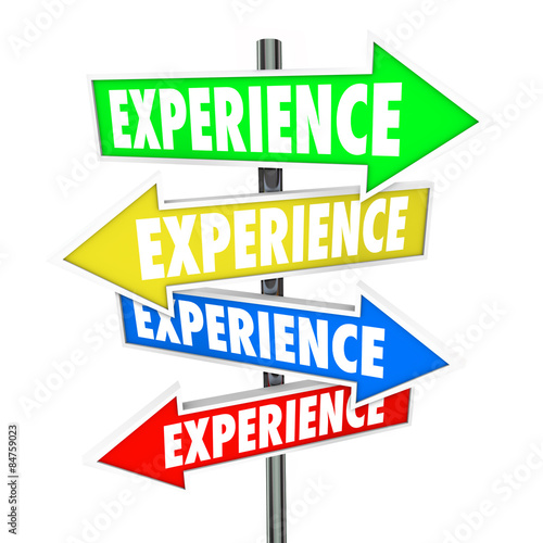 Experience Background Skills Education Know-How Arrow Signs © iQoncept