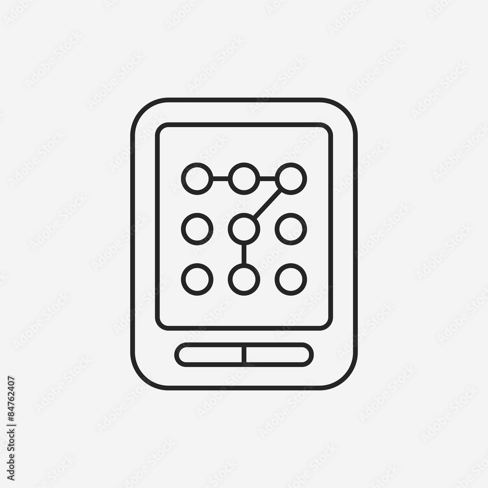 cell phone line icon cell phone line icon