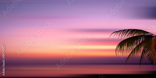 海　夕日　背景