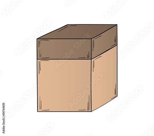 closed paper box