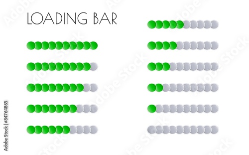 green loading bars